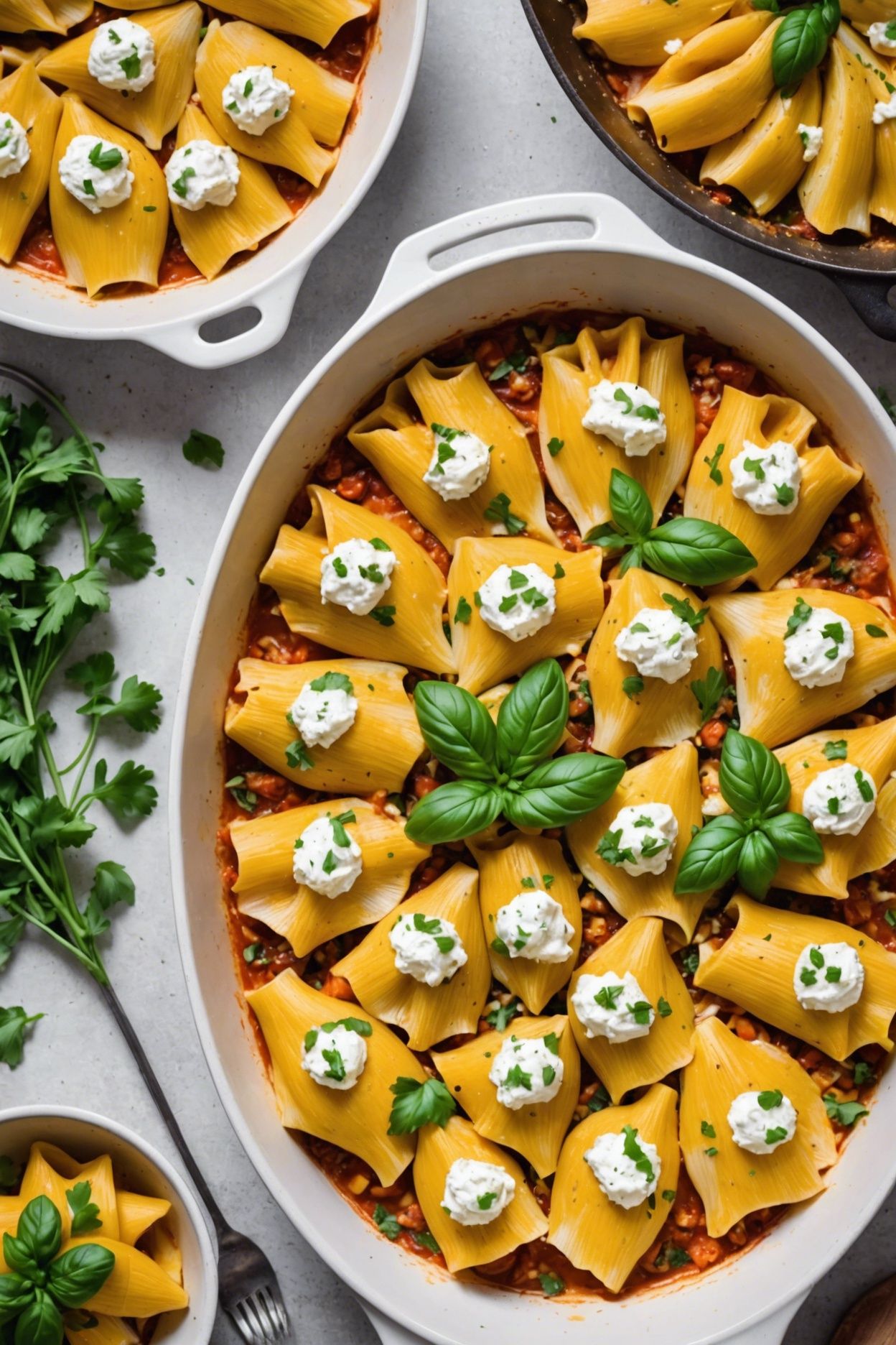 Stuffed Shells With Summer Squash And Ricotta