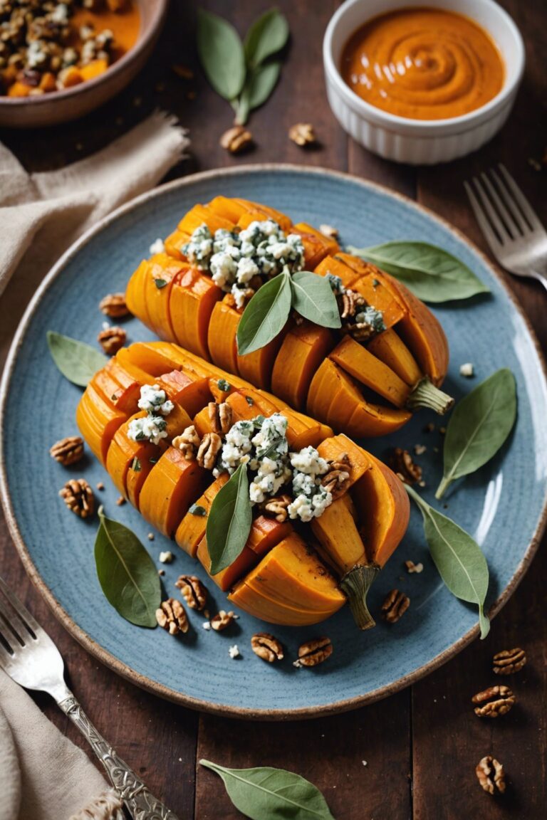 Sweet And Savory Hasselback Butternut Squash