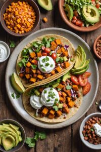 Sweet Potato Pinto Bean Breakfast Taco