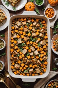 Sweet Potato Pork Thanksgiving Stuffing