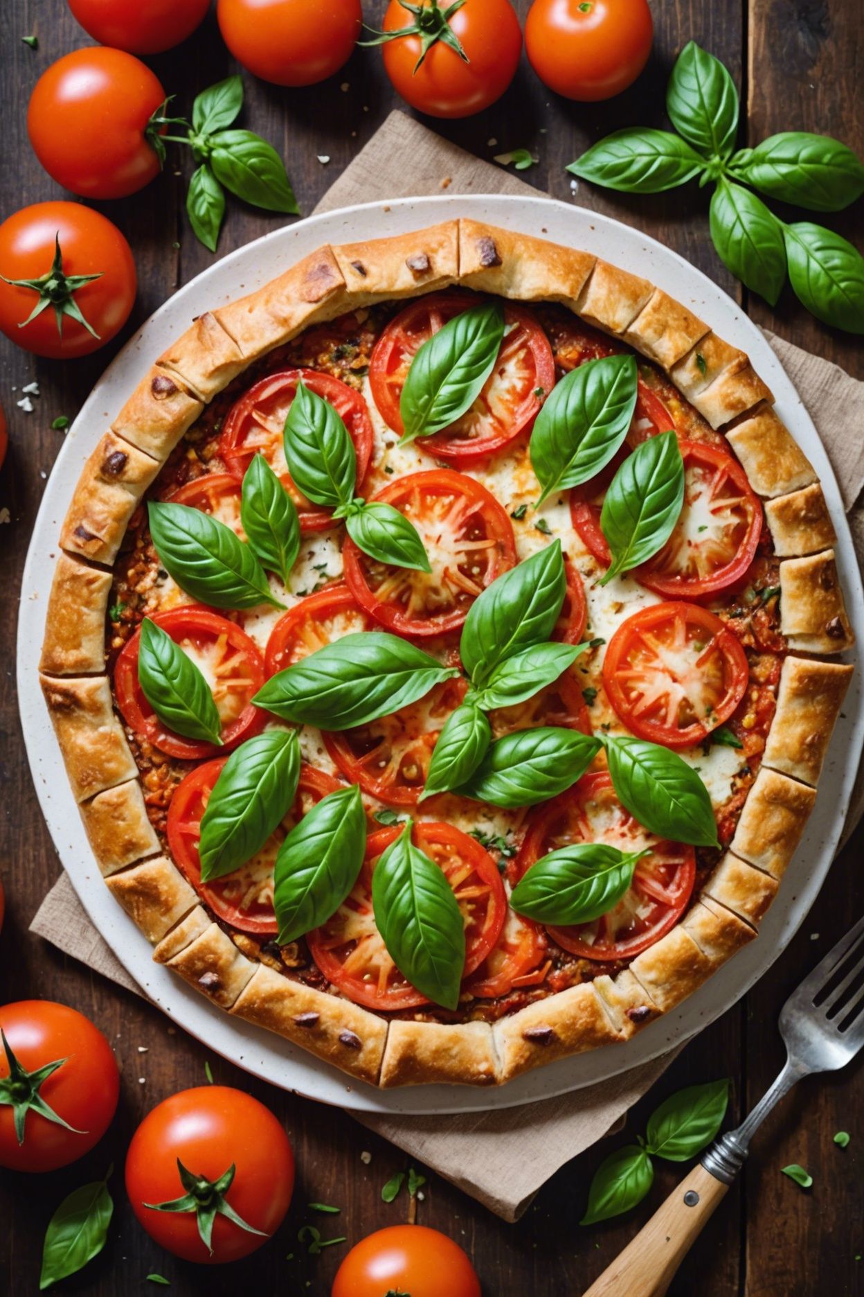 Tomato Galette With Parmesan Whole Wheat Crust