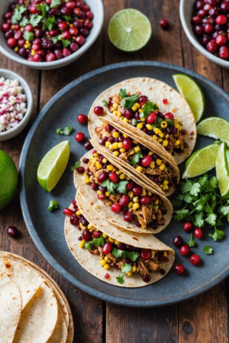 Turkey Tacos With Cranberry Salsa