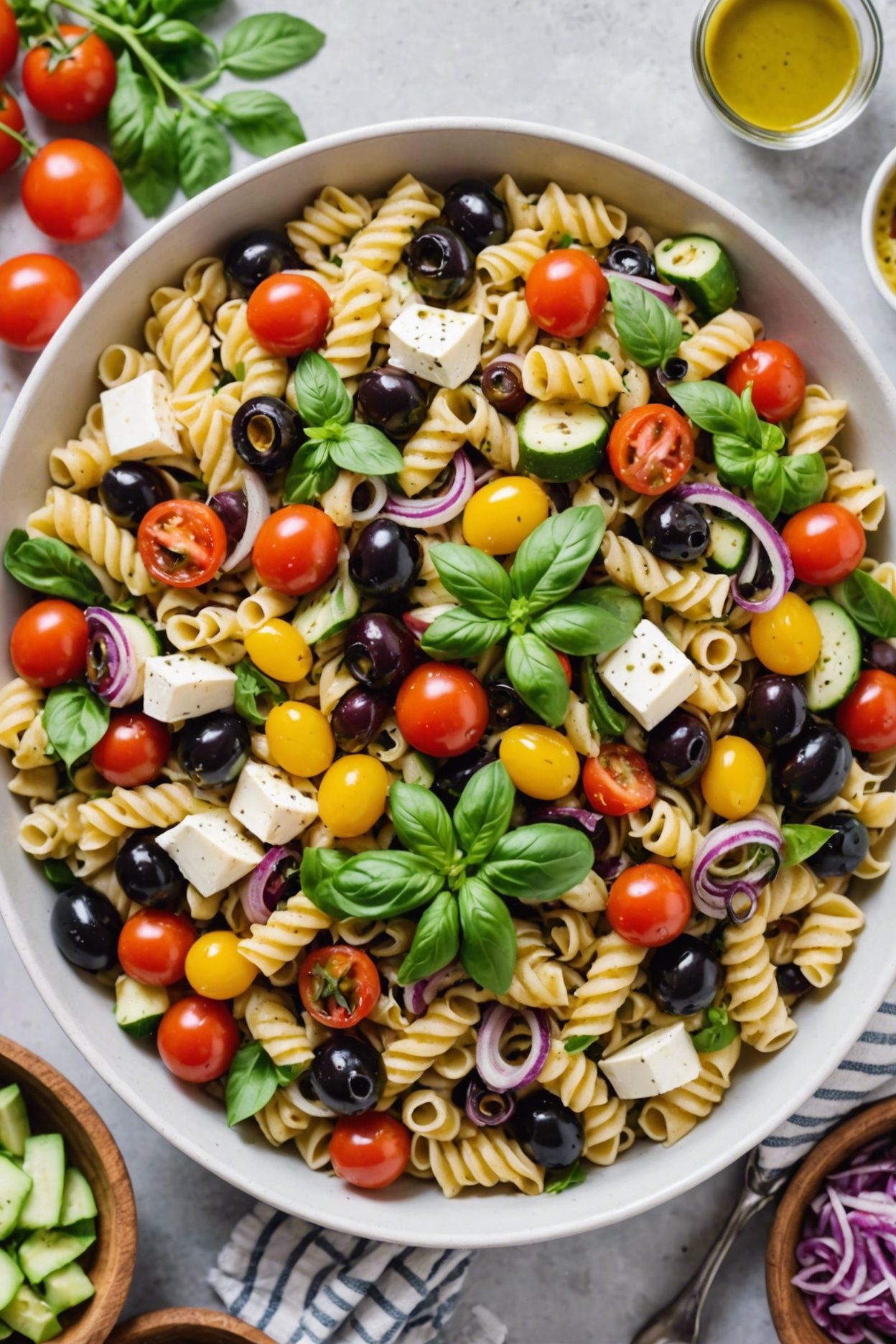 Vegan Italian Pasta Salad With Vegetables And Olives 2