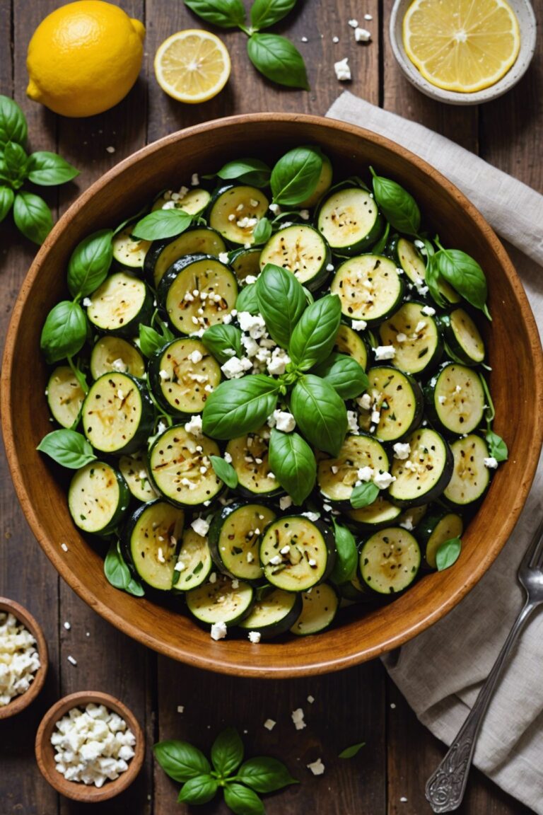 Warm Zucchini Basil Salad