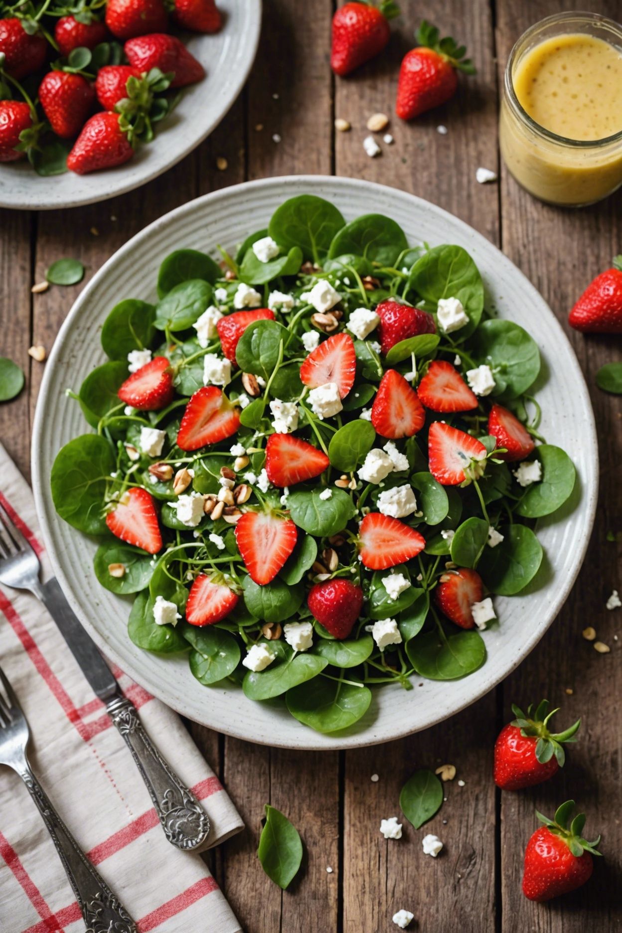 Watercress Salad With Strawberries And Feta
