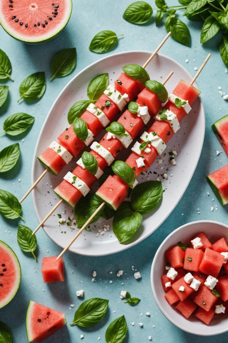 Watermelon Feta Skewers