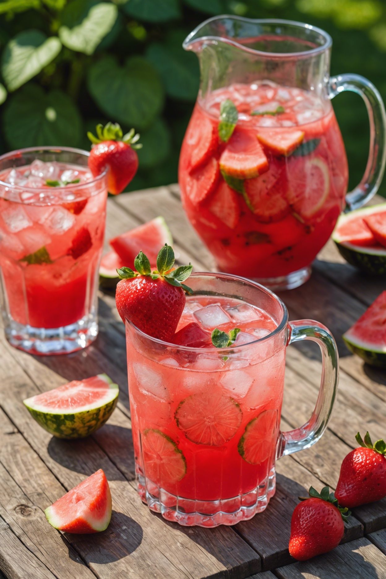 Watermelon Strawberry Mango Lemonade