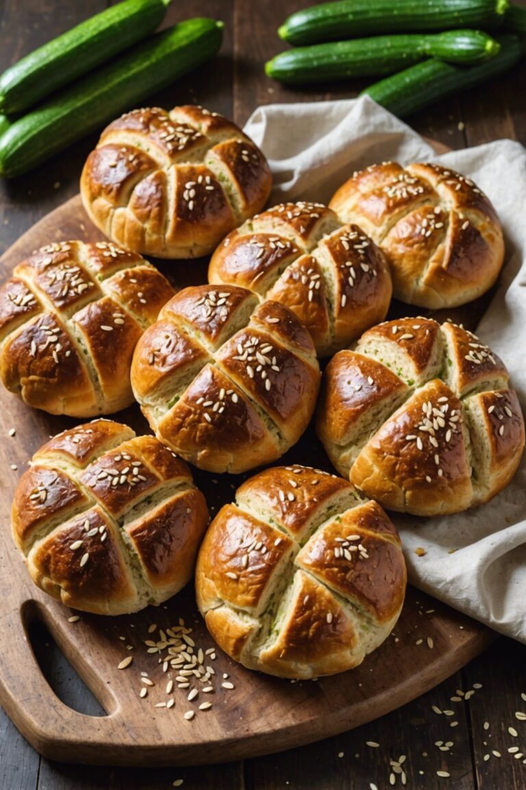 Whole Wheat Sourdough Pull Apart Buns With Zucchini