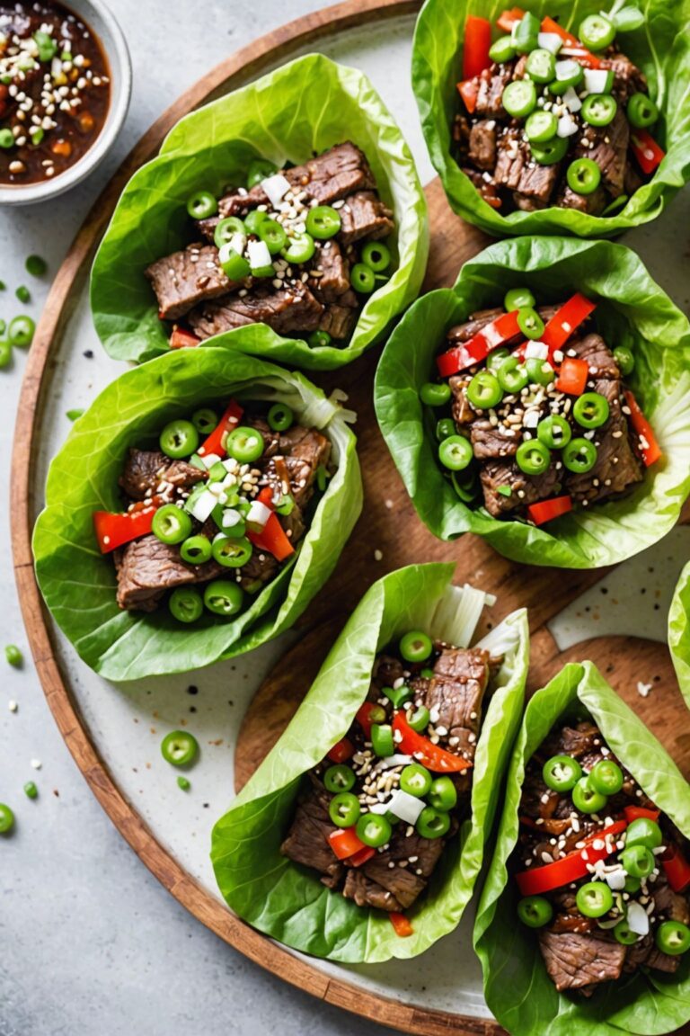 Asian Beef Lettuce Wraps