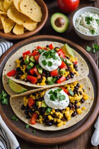 Avocado and Black Bean Breakfast Tacos