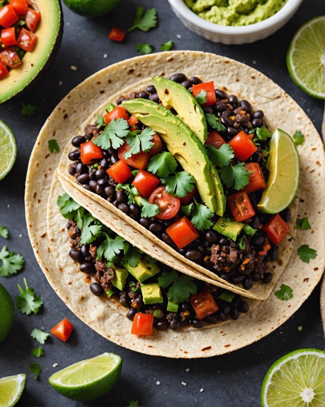 Avocado and Black Bean Tacos