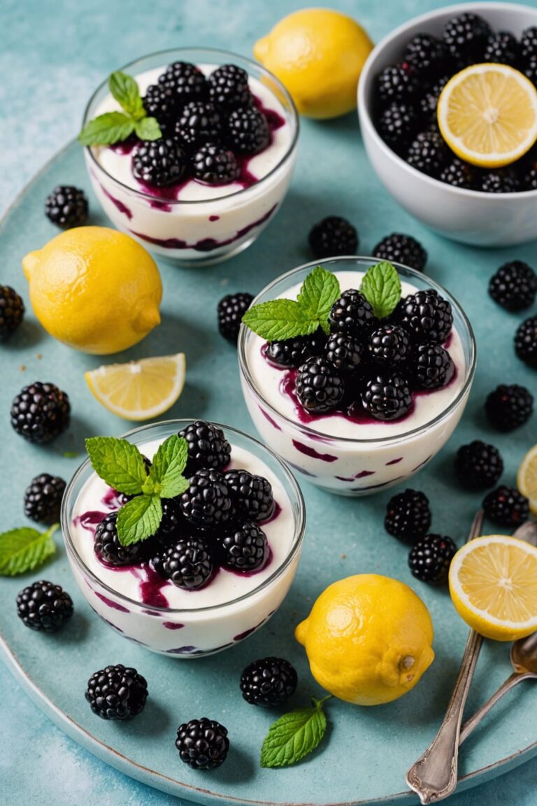 Blackberry and Lemon Greek Yogurt