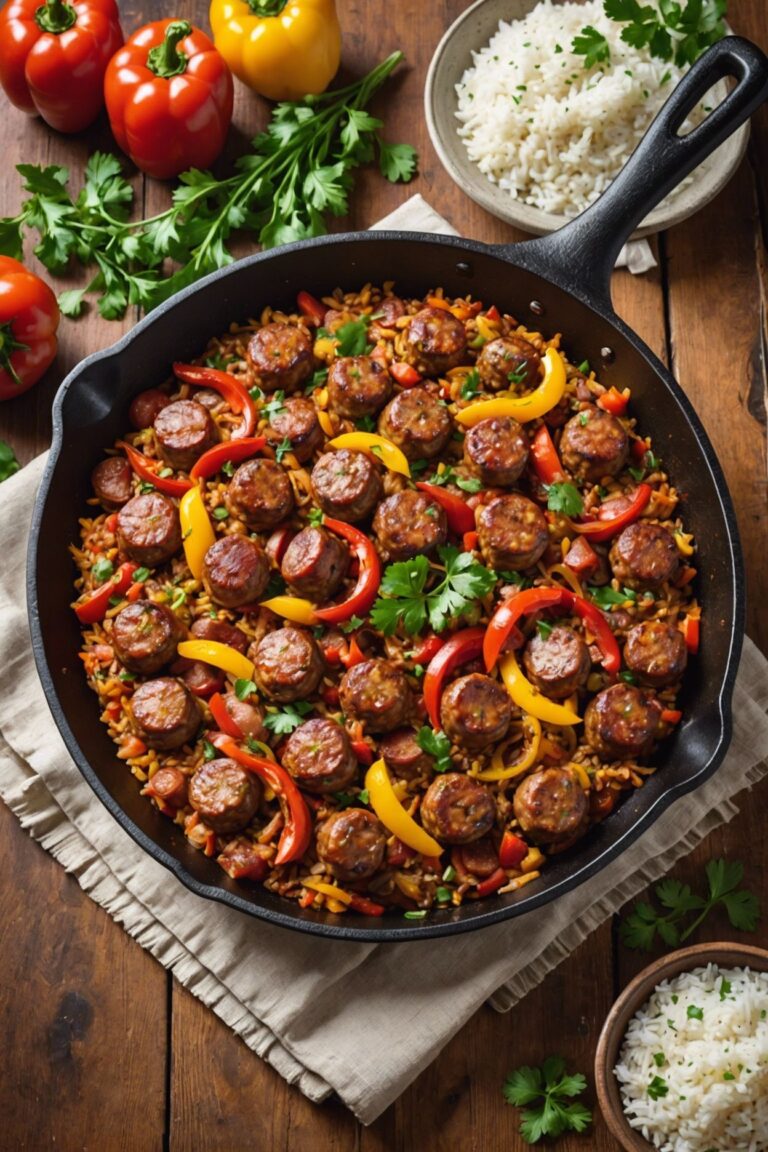 Cajun Sausage And Rice Skillet