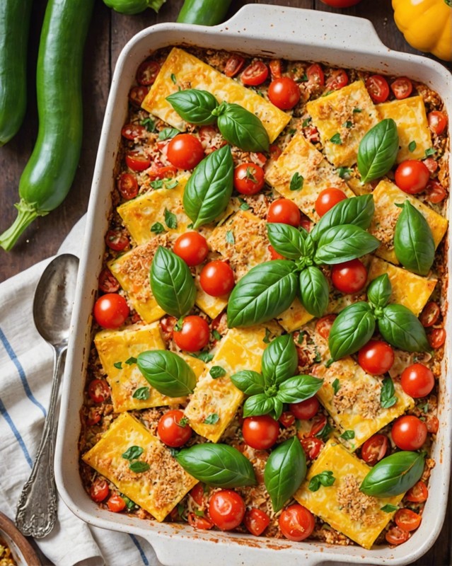 Cheesy Summer Squash and Tomato Casserole