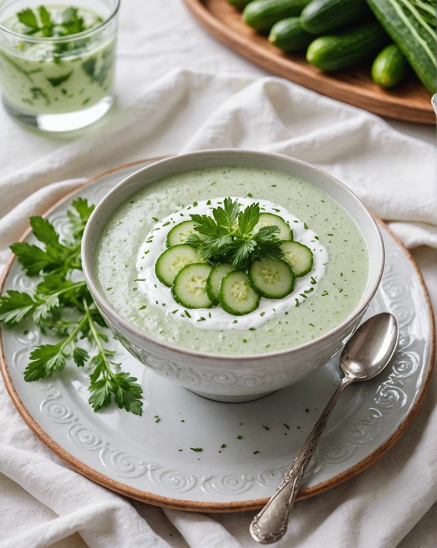 Chilled Cucumber Soup with Dill