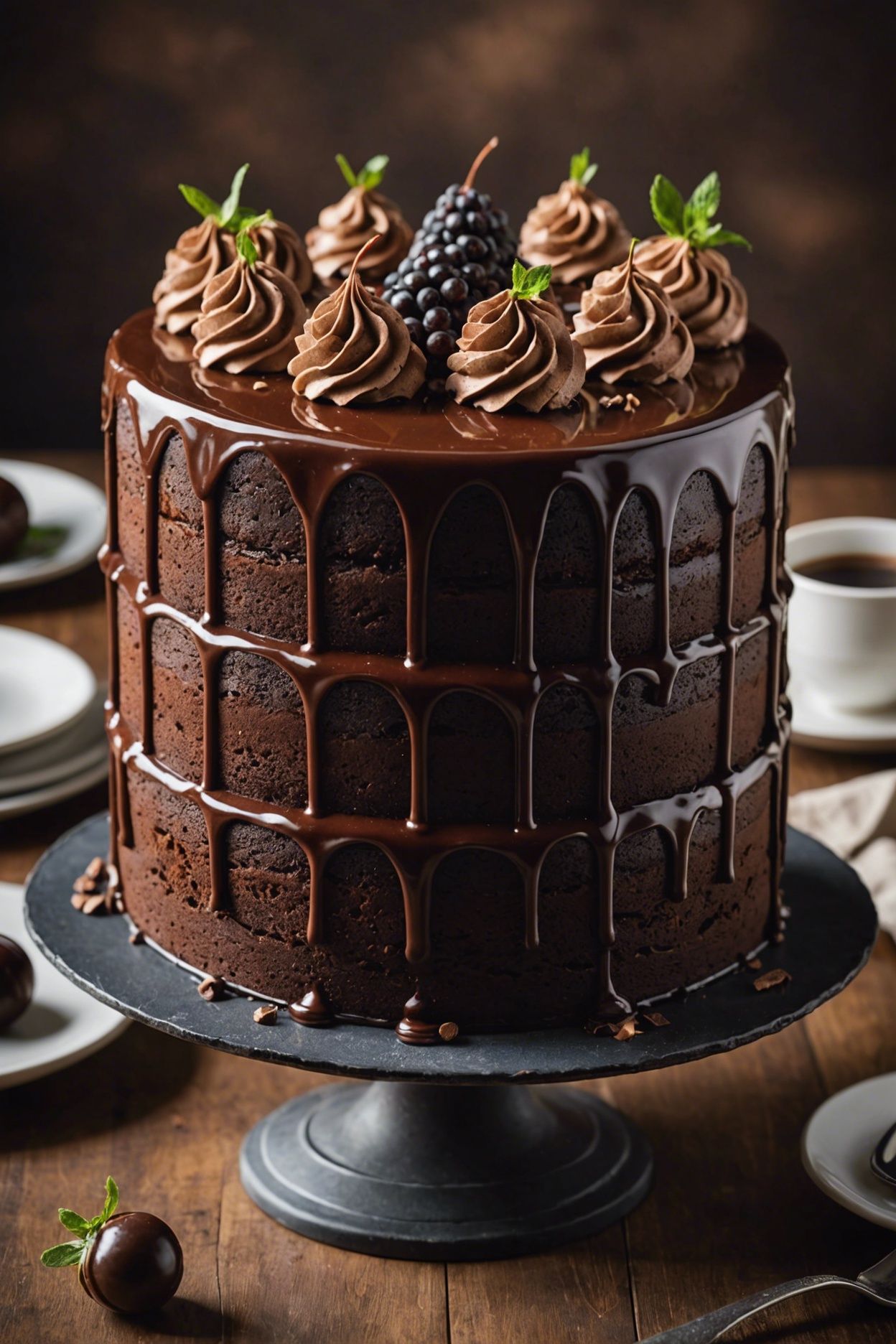Chocolate Chocolate Chip Dream Cake