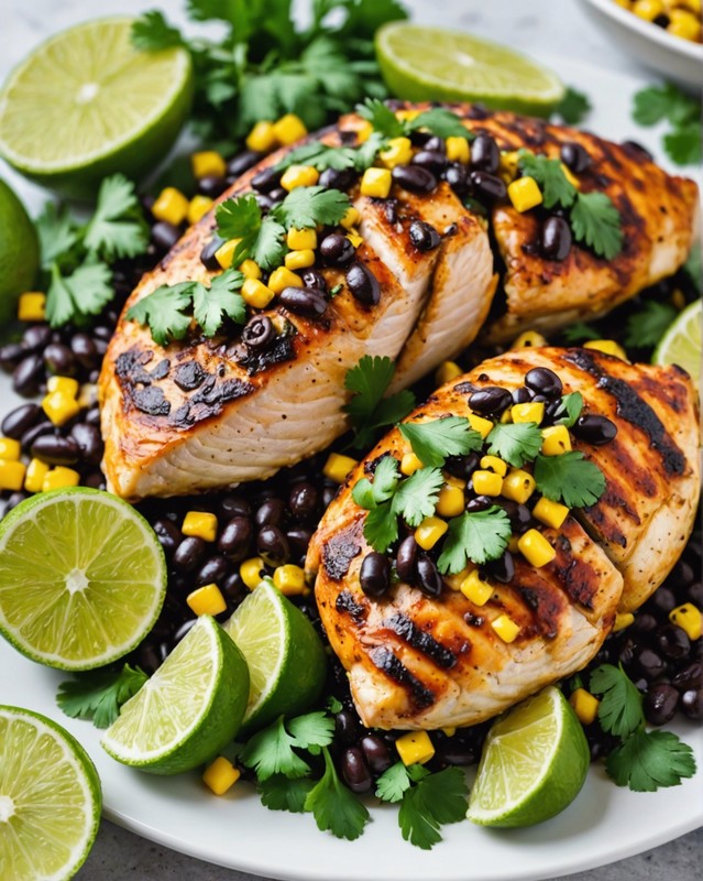 Cilantro Lime Chicken with Black Beans and Corn