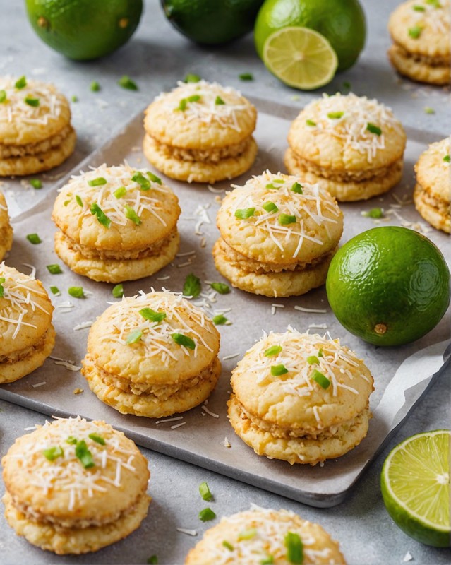 Coconut Lime Macaroon Cookies