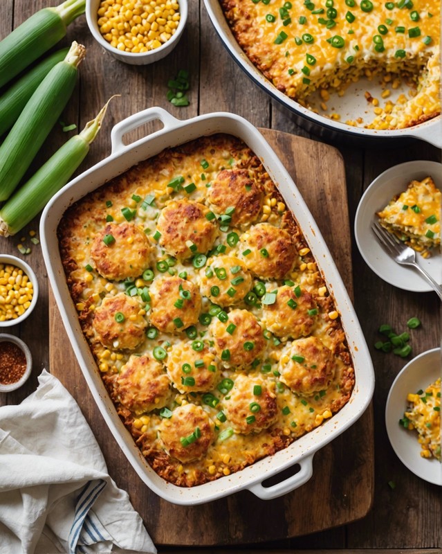 Crab and Corn Fritter Casserole