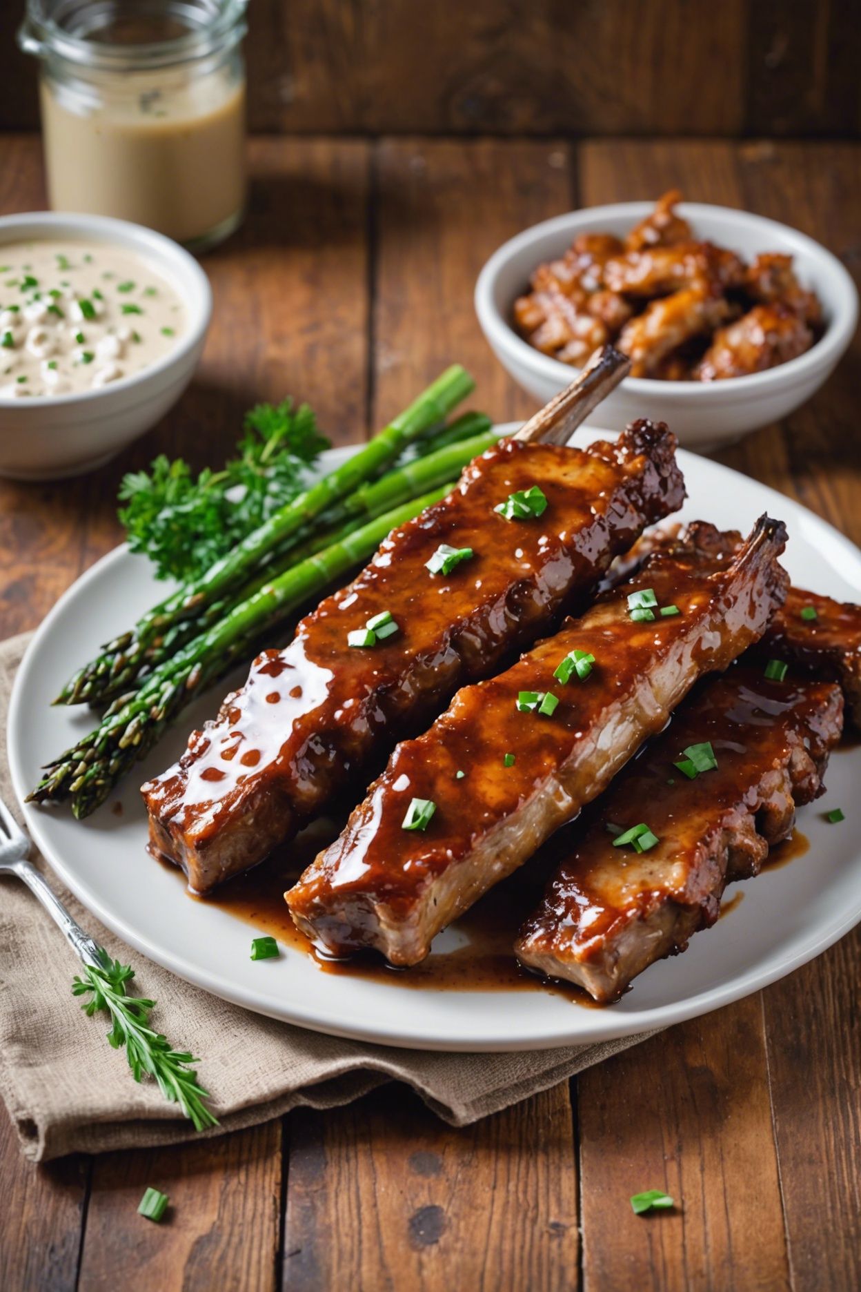 Crispy Country Ribs With Buttery Ranch Dip