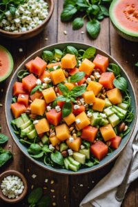 Fresh Mint and Melon Salad