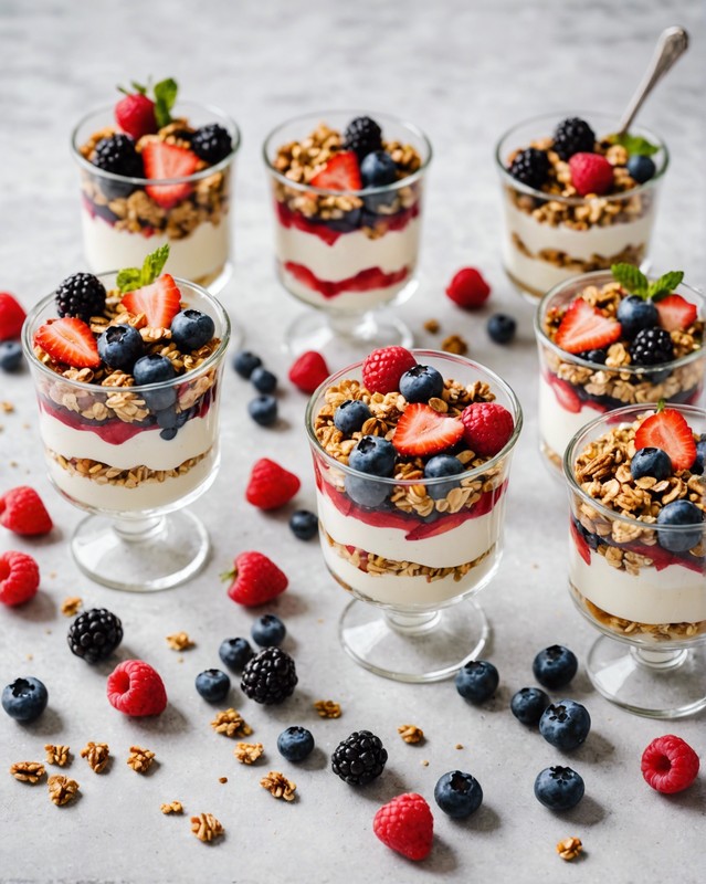 Greek Yogurt Parfait with Berries and Granola