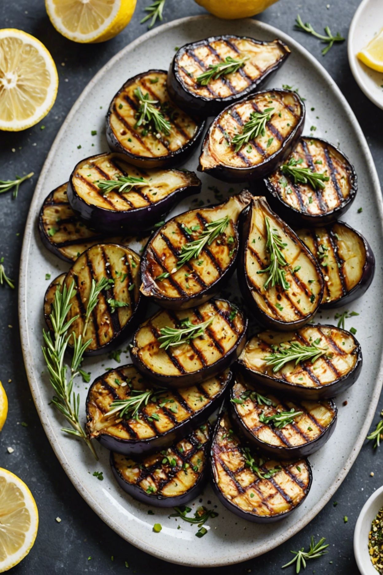 Grilled Eggplant With Aromatic Herbs