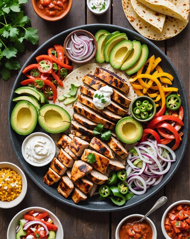 Grilled Chicken Fajitas with Peppers and Onions