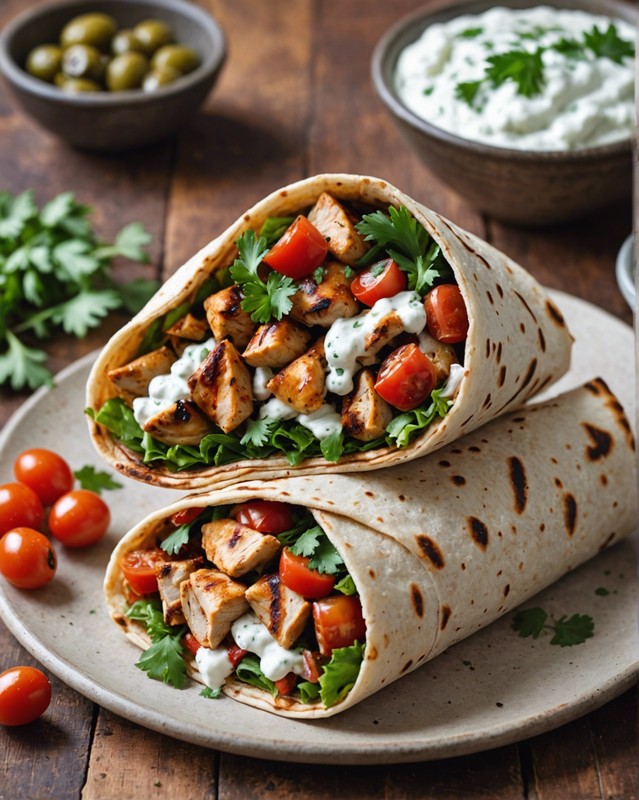 Grilled Chicken Shawarma with Tzatziki Sauce