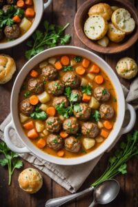 Hearty Meatball Vegetable Soup