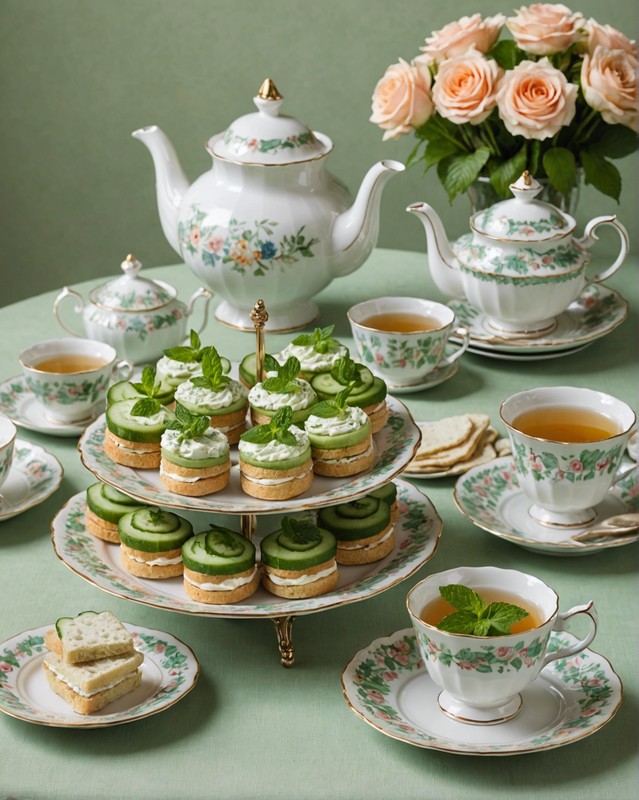 Herbed Cream Cheese and Cucumber Tea Sandwiches