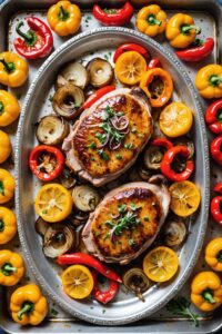 Honey Mustard Sheet Pan Pork Chops