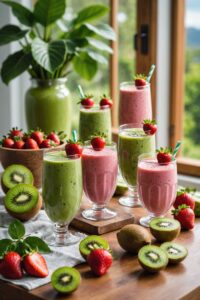 Kiwi and Strawberry Smoothie