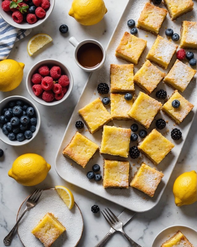 Lemon Bars with Fresh Berries