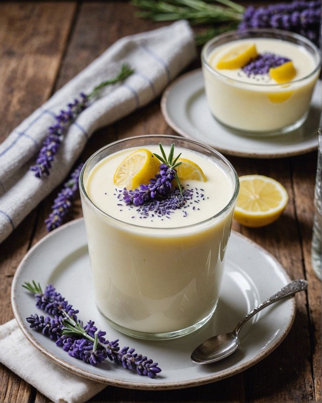 Lemon Lavender Panna Cotta