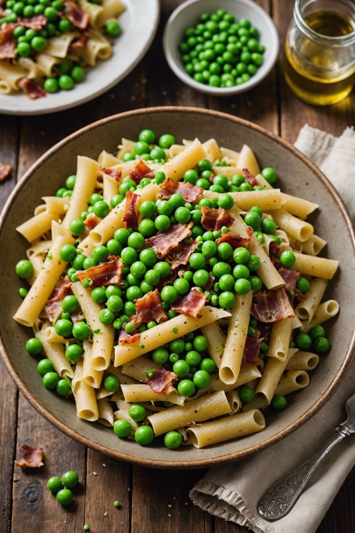Pasta With Bacon And Peas
