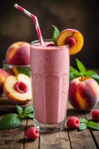 Peach and Raspberry Smoothie