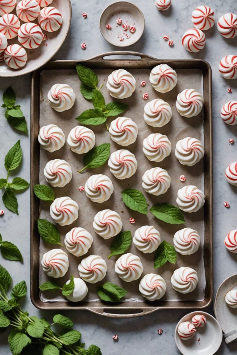 Peppermint Meringues