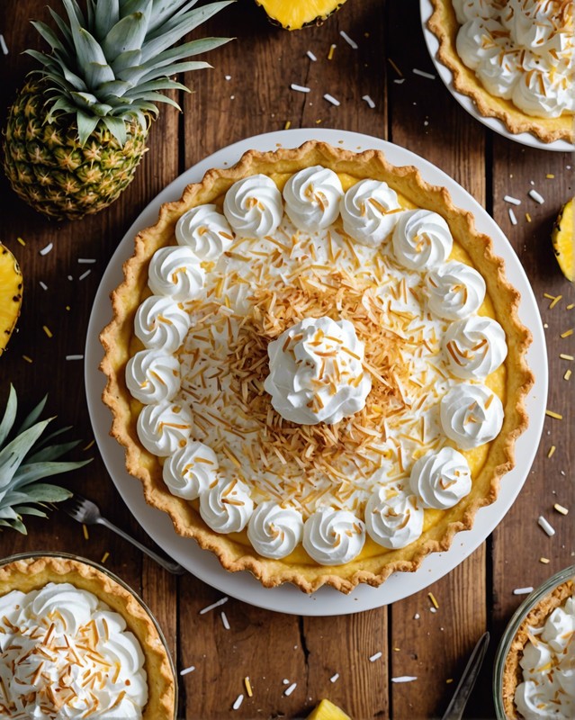 Pineapple and Coconut Cream Pie