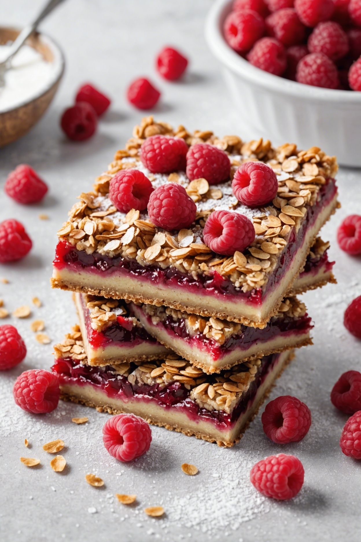 Raspberry Oatmeal Bars