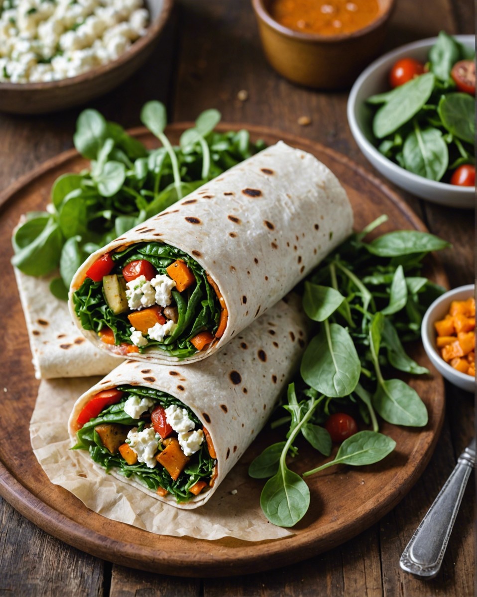 Roasted Veggie and Goat Cheese Wrap