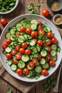 Sesame Tomato And Cucumber Salad