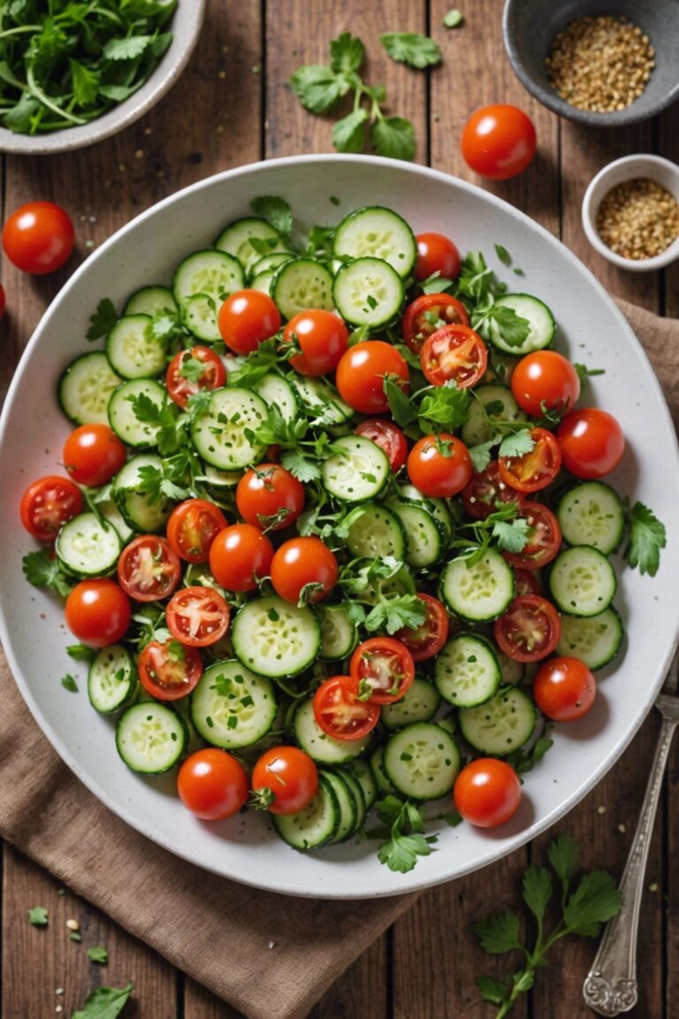 Sesame Tomato And Cucumber Salad