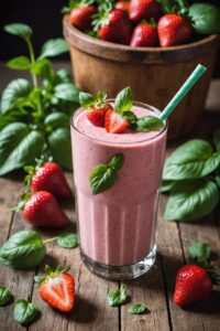 Strawberry Basil Smoothie