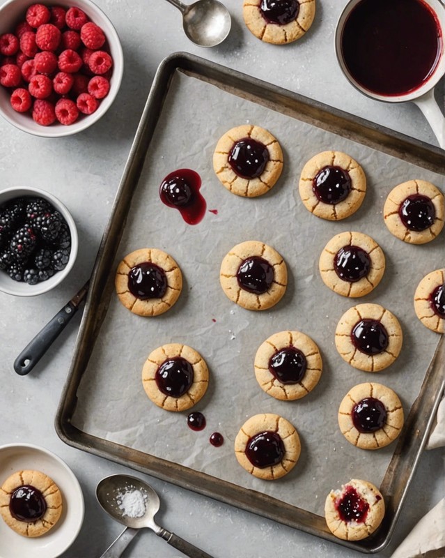 Summer Berry Jam Thumbprint Cookies