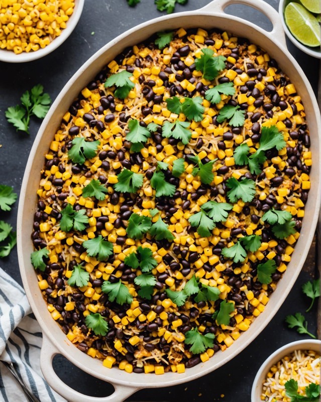 Summer Corn and Black Bean Tacos Casserole