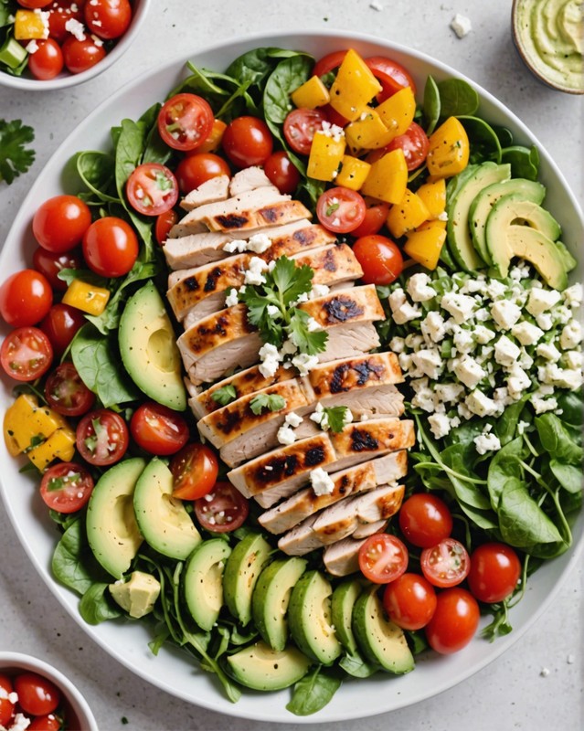 Summer Salad with Grilled Chicken and Avocado