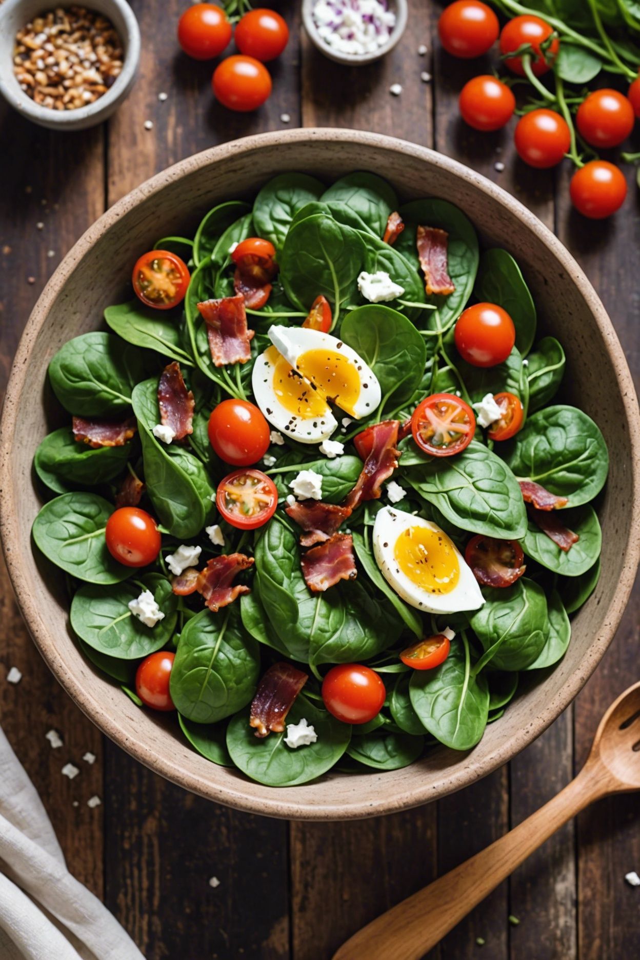 Warm Spinach Salad With Bacon Dressing