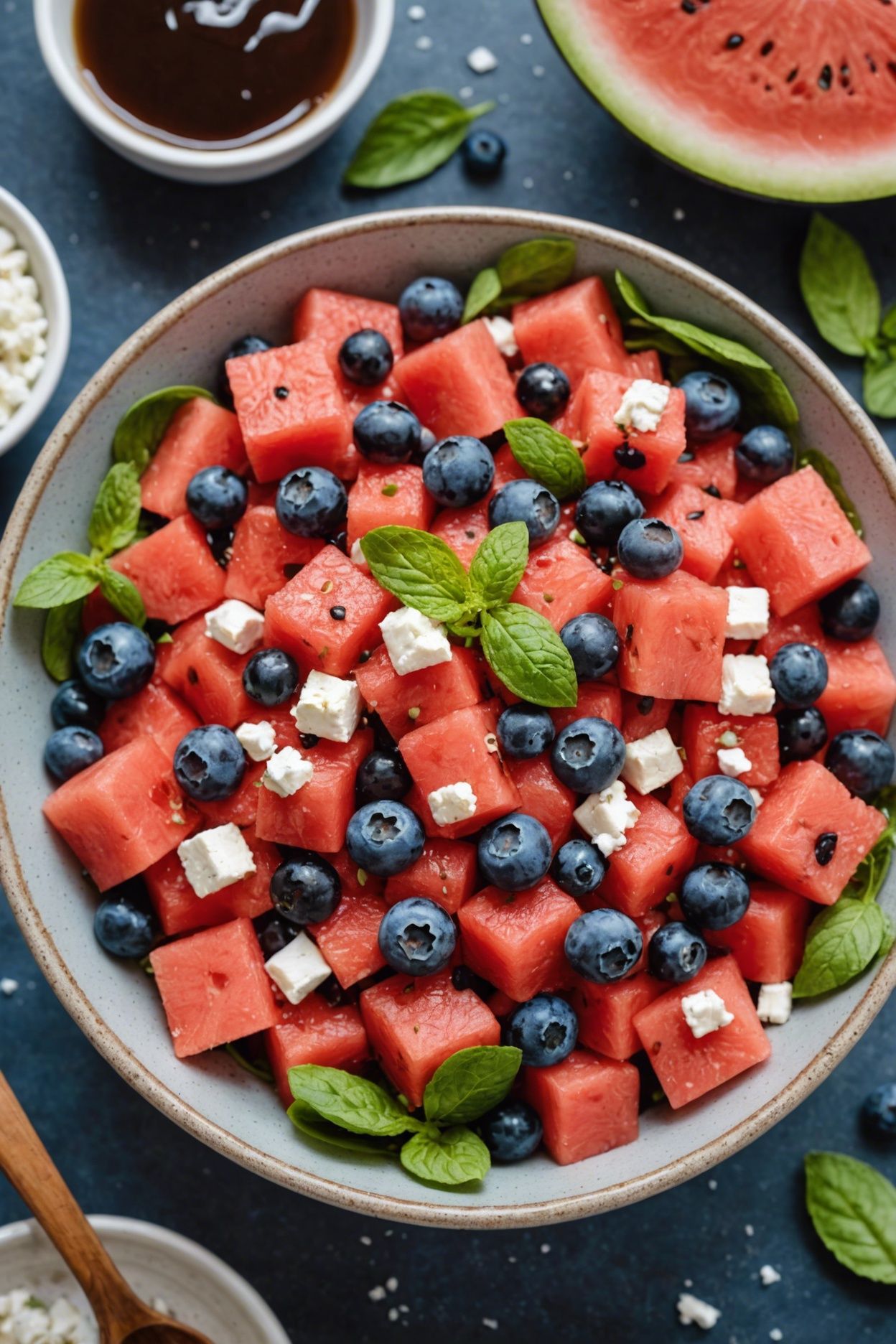 Watermelon Blueberry And Feta Salad