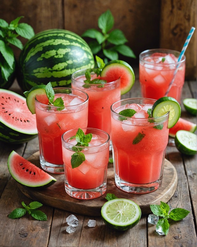 Watermelon and Cucumber Cooler